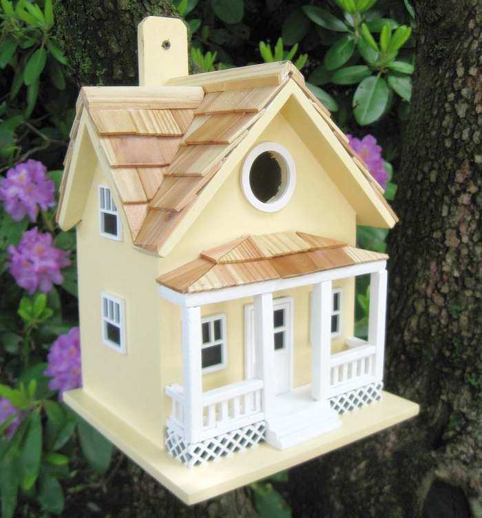 Beachside Cottage Birdhouse Yellow